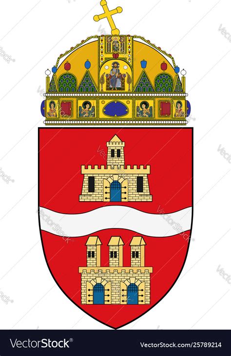 Coat Arms Budapest In Hungary Royalty Free Vector Image