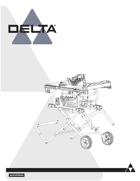 366023 User Manual Delta 36‑6023 10 In Portable Table Saw