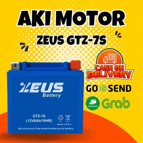 Aki Motor Honda Vario 125 Zeus GTZ7S High Spec Accu Kering Aki Gel MF