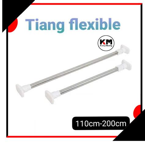 Jual Km Tiang Gantungan Flexible Serbaguna Tanpa Paku Stainless Tiang