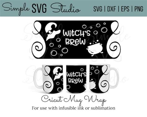 Halloween Mug Wrap Sublimation Cricut Mug Press SVG Design - Etsy