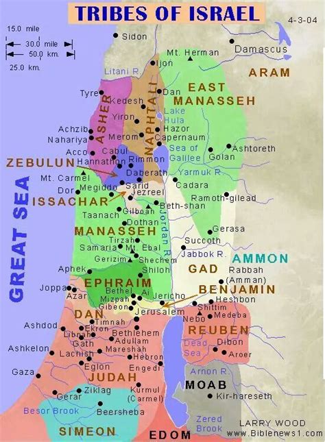 12 Tribes Israel Map Today