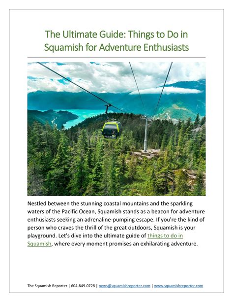 Ppt The Ultimate Guide Things To Do In Squamish For Adventure