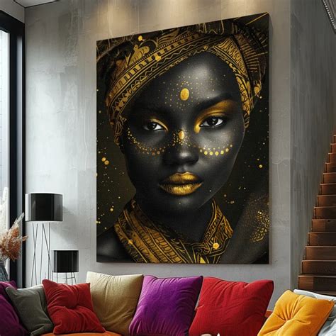 Print CANVAS with framed, Queen african woman desert art – LITCHIART