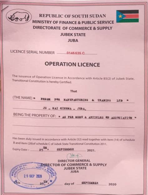 South Sudan Incorporation Aseel Industrial Group