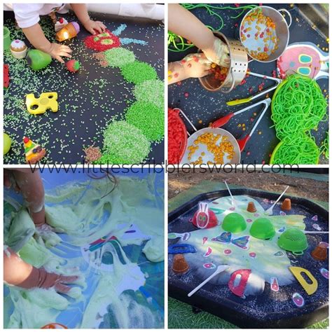 Tuff Tray Messy Play Very Hungry Caterpillar Sensory Play Photo And