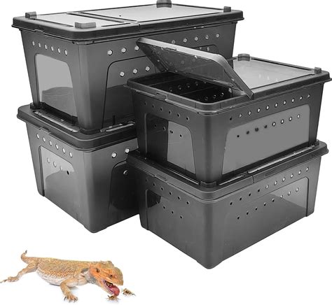 Amazon Hamiledyi Pcs Reptile Breeding Box Plastic Feeding Box