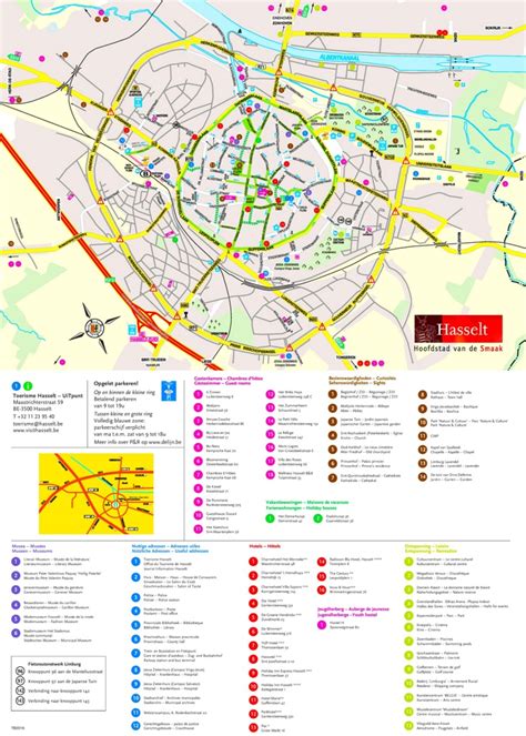 Hasselt hotels and sightseeings map - Ontheworldmap.com