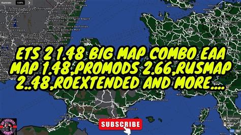 NEW UPDATE ETS 2 1 48 BIG MAP COMBO EAA MAP 1 48 PROMODS 2 66 RUSMAP