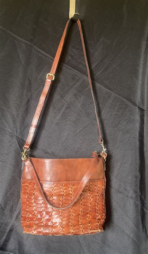 Patricia Nash Reddish Brown Tote Bag With Suede Lini Gem