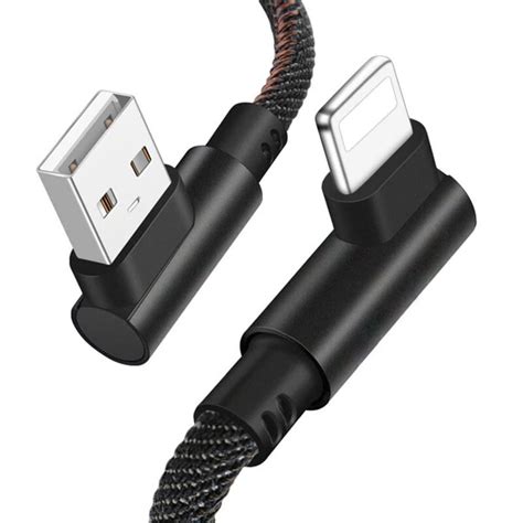 Kabel USB C Lightning 1 metr czarny kątowy 90 stopni Etui obudowy