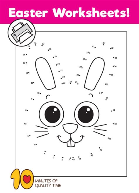 Easter Bunny Dot To Dot Printables