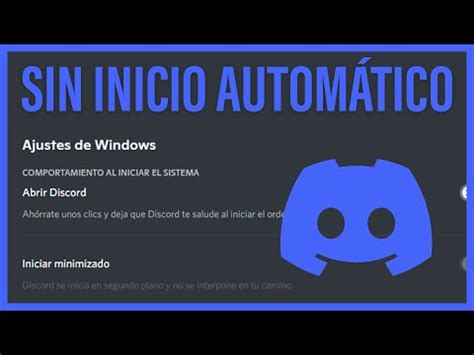 Aprende a evitar que Discord se abra al iniciar Windows guía paso a