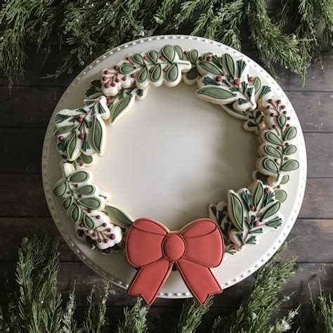 Christmas Wreath Cookie Cutter Platter 3pc Set Platter Etsy