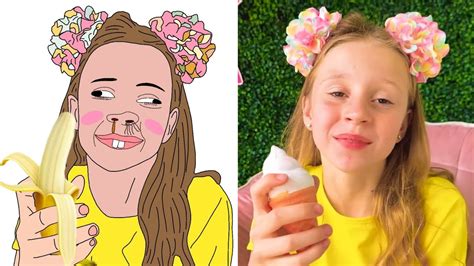 Nastya And Hot Vs Cold Challenge Drawing Meme Like Nastya Youtube
