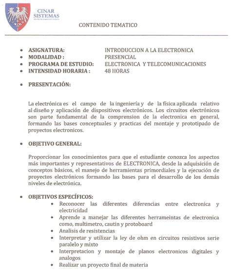 INTRODUCCIÓN A LA ELECTRÓNICA Técnico Laboral en Electrónica y