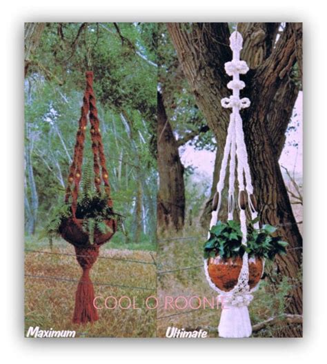 Vintage Macrame Plant Hanger Patterns 70 S Home Decor Etsy