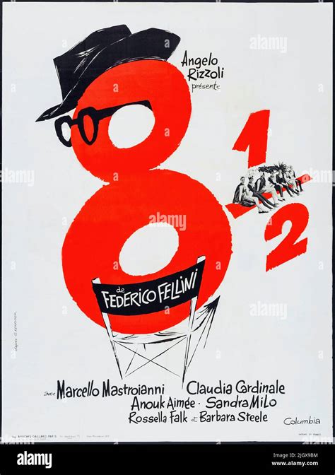 8½ Film Poster 1963 Película De Comedia Drama Surrealista Dirigida