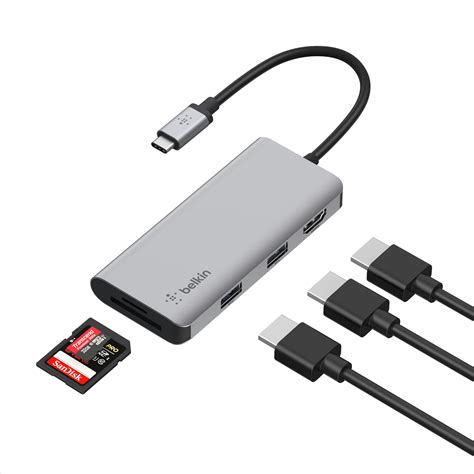 Estaci N De Acoplamiento Multipuerto En Con Hub Usb C De Belkin Con