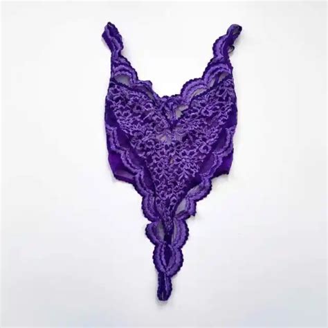 Vtg Victorias Secret Lace Teddy Lingerie Thong Bodysuit Purple Gold