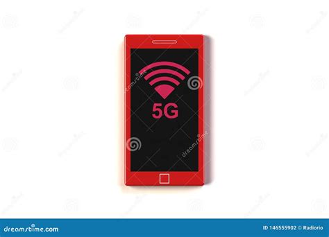 Tel fono m vil y marca 5G stock de ilustración Ilustración de teléfono