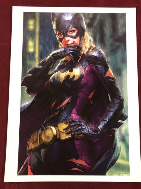 Stanley Artgerm Lau Batgirl Poster 12x16 Nm Shppd Flat Batman 3830456371