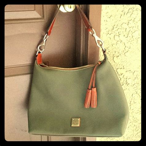 Dooney Bourke Bags Db Large Olive Green Leather Handbag Poshmark