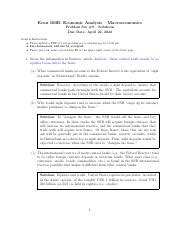 Problemset Spring Solutions V Pdf Econ B Economic Analysis