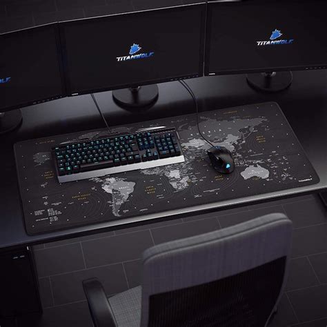 A033 TITANWOLF World Map XXL Speed Gaming Mouse Pad Mouse Mat 900 X