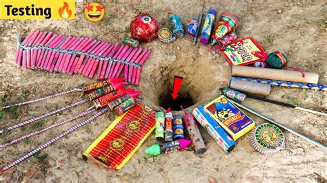 New Crackers Inside A Big Hole Fireworks Testing In Hole Patakhe