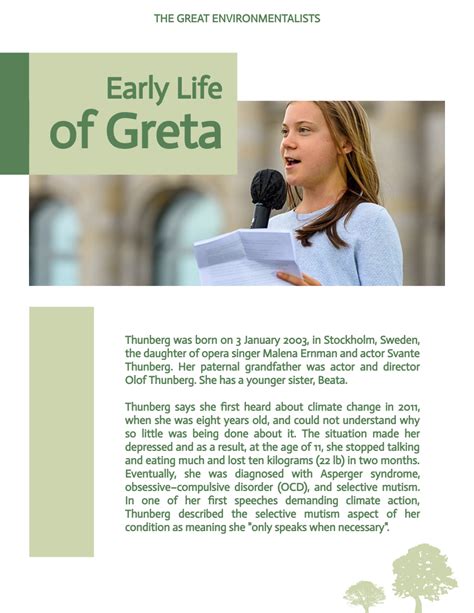 Greta Thunberg Biography Biography Template