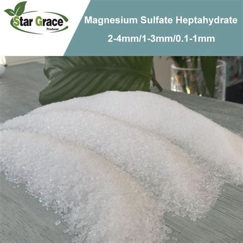 China Magnesium Sulfate Heptahydrate Bath Salt Suppliers, Producer ...