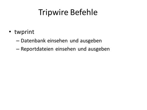 Tripwire Co Berpr Fung Der Integrit T Von Dateien Und