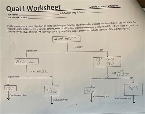 Solved Create A Separation Scheme Flowchart On Next Page Chegg