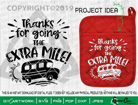 Thanks For Going The Extra Mile SVG Cut Or Print DIY Art Etsy Canada