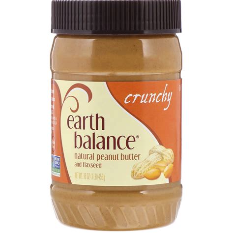 Earth Balance Natural Peanut Butter And Flaxseed Crunchy 16 Oz 453