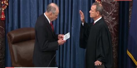 Chief Justice Us Senators Sworn In At Capitol For President Trumps