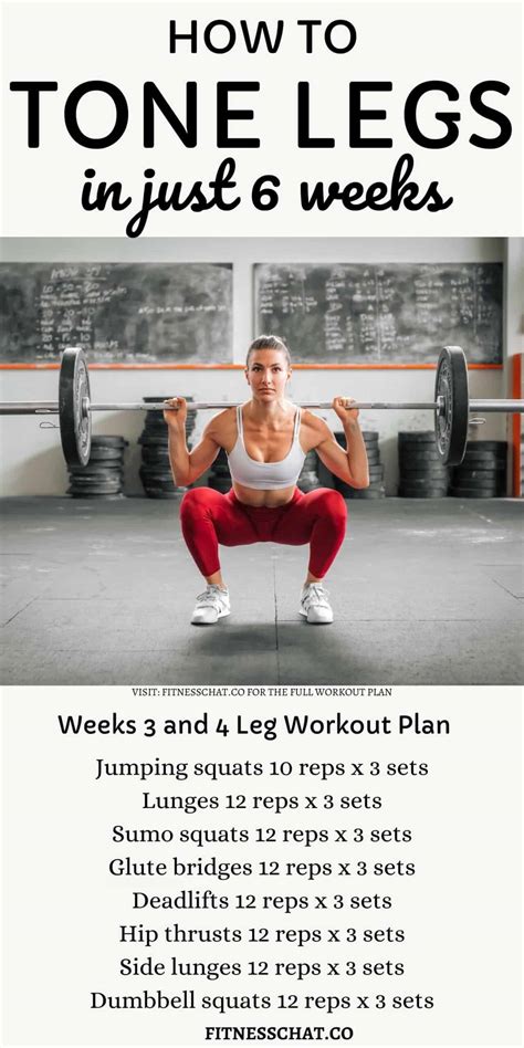 Best Toned Legs Workout Ever Week Plan