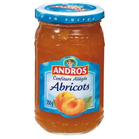 Livraison à domicile de confiture abricots allégée de la marque Andros