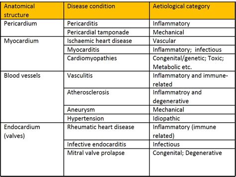 Ii Classifying Cvs Diseases Pathology Demystified