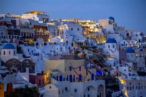 Oia at sunset stock photo. Image of building, travel - 104386526