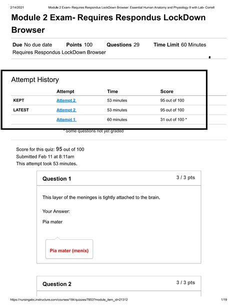 Solution Biod Module Exam Requires Respondus Lockdown Browser