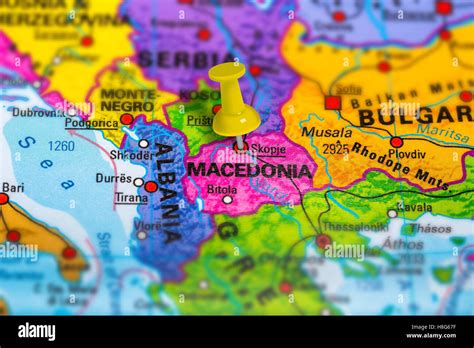 Skopje Macedonia map Stock Photo: 125745971 - Alamy