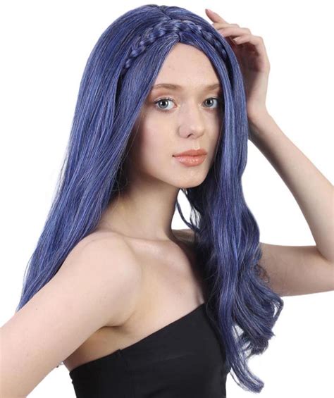 Long Evie Wig | Blue Descendants Wig | Premium Breathable Capless Cap