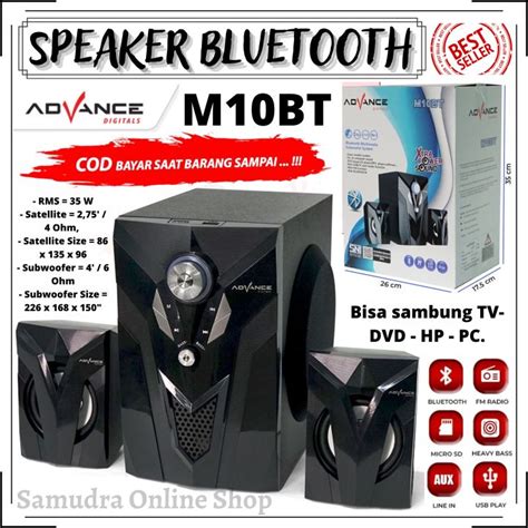 ADVANCE Speaker Aktive 2 1 Stereo Bluetooth Multimedia M10BT Speaker