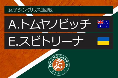 全仏オープンテニス2018【女子】 1回戦 Aトムヤノビッチ Vs Eスビトリーナ Wowowオンデマンドで見る