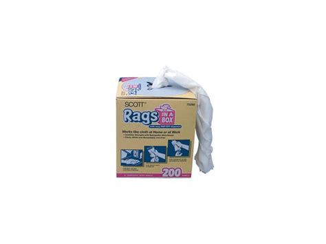 Scott 75260 Rags In A Box 10 X 13 White 200box 1 Box 54000752605