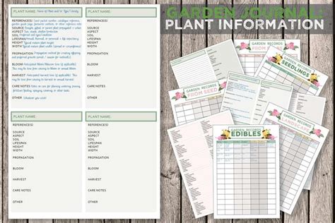 Free Garden Journal Printables Green In Real Life