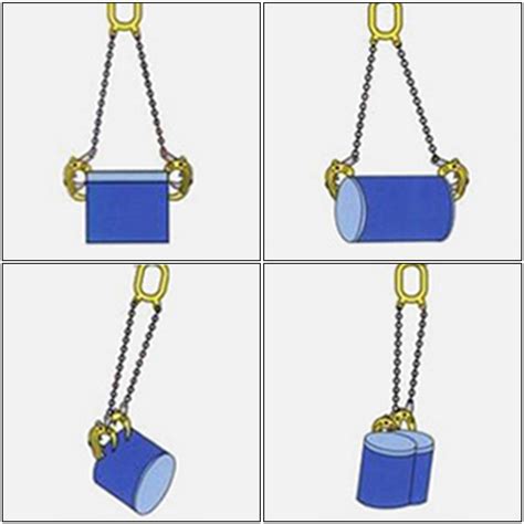 Chain Drum Lifter 2000 Lbs Lifting Chain G80 Capacity Self Locking