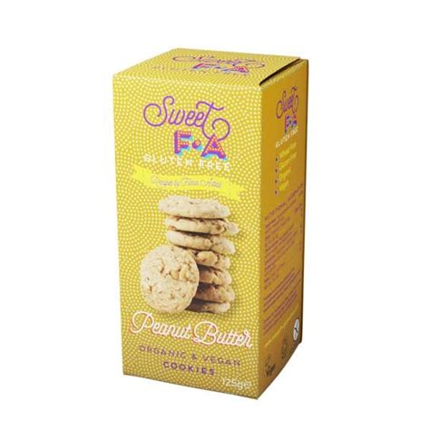 Sweet Fa Organic Gluten Free Peanut Butter Vegan Cookies 125g G